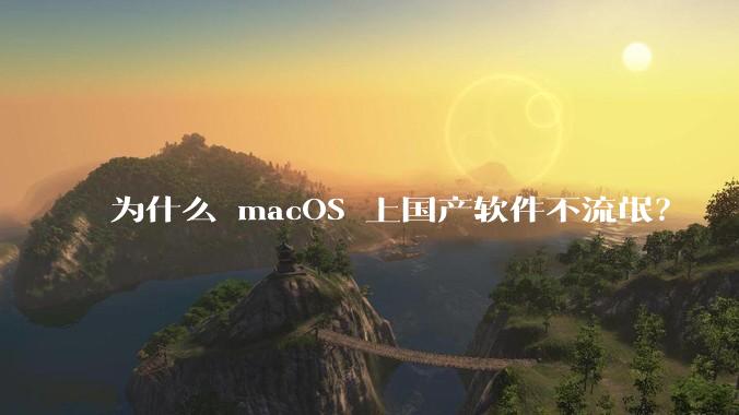 为什么 macOS 上国产软件不流氓？